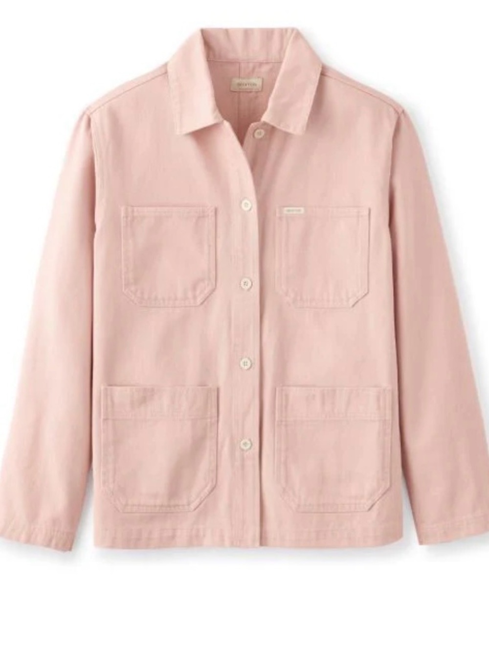 Brixton Philly Core Light Pink Button-Front Utility Jacket